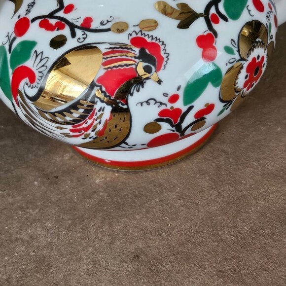 Lomonosov Imperial Porcelain Teapot Red Roosters 1 Cups 300 Ml 10.1 Oz - Picture 2 of 11